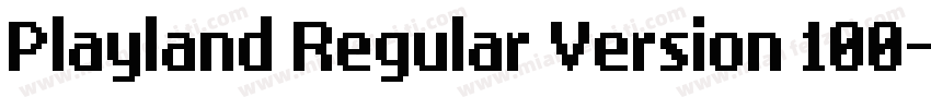Playland Regular Version 100字体转换